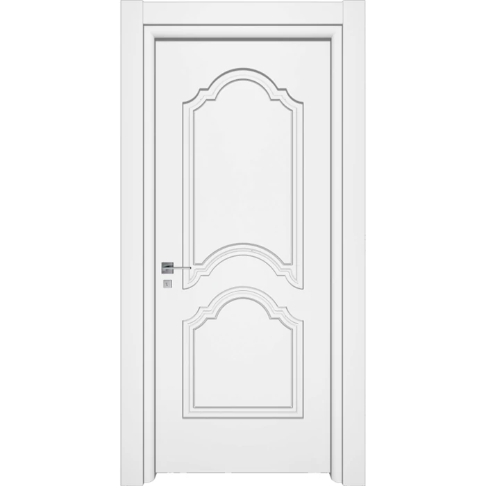 Turkish Lacquered Door Model 0801: White, MDF Wing, No Glass - Kahruman